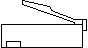 Внешний вид вилки RJ-45, вид сбоку